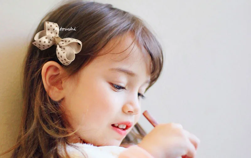 Pinzas para el cabello bebé niña con lazo estilo europeo