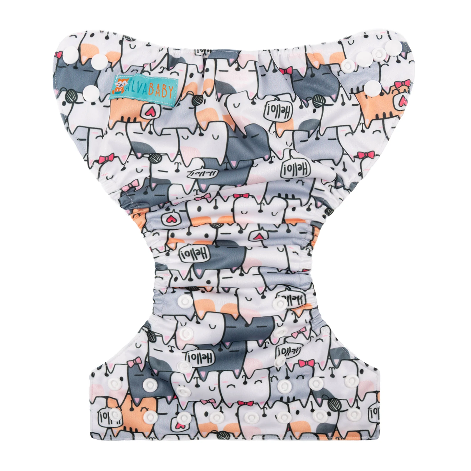 ALVABABY pañales de tela reutilizables con inserciones de bambú - imagen 5