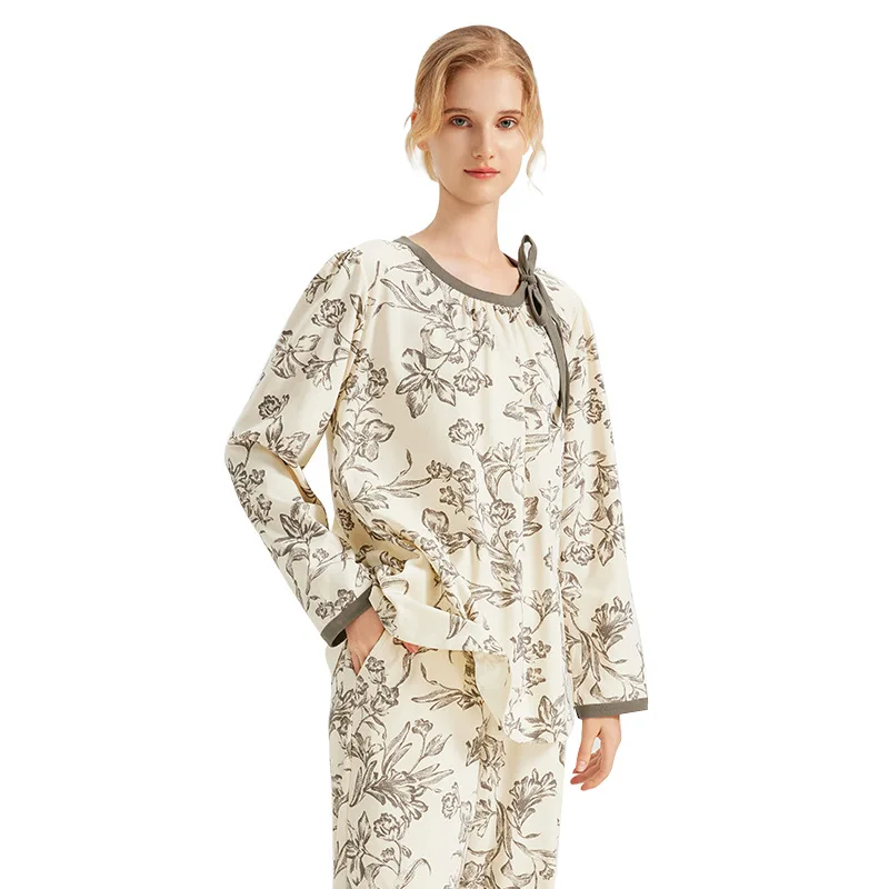 Pijama de maternidad de algodón para lactation - imagen 3