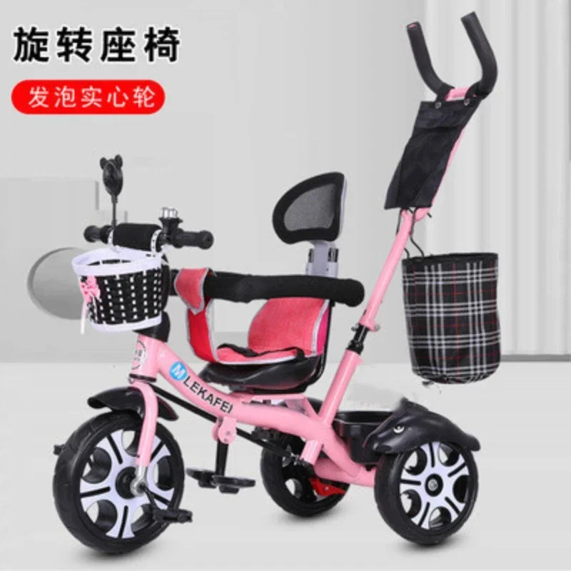 Triciclo para niños con asiento acolchado y ruedas ligeras - imagen 3