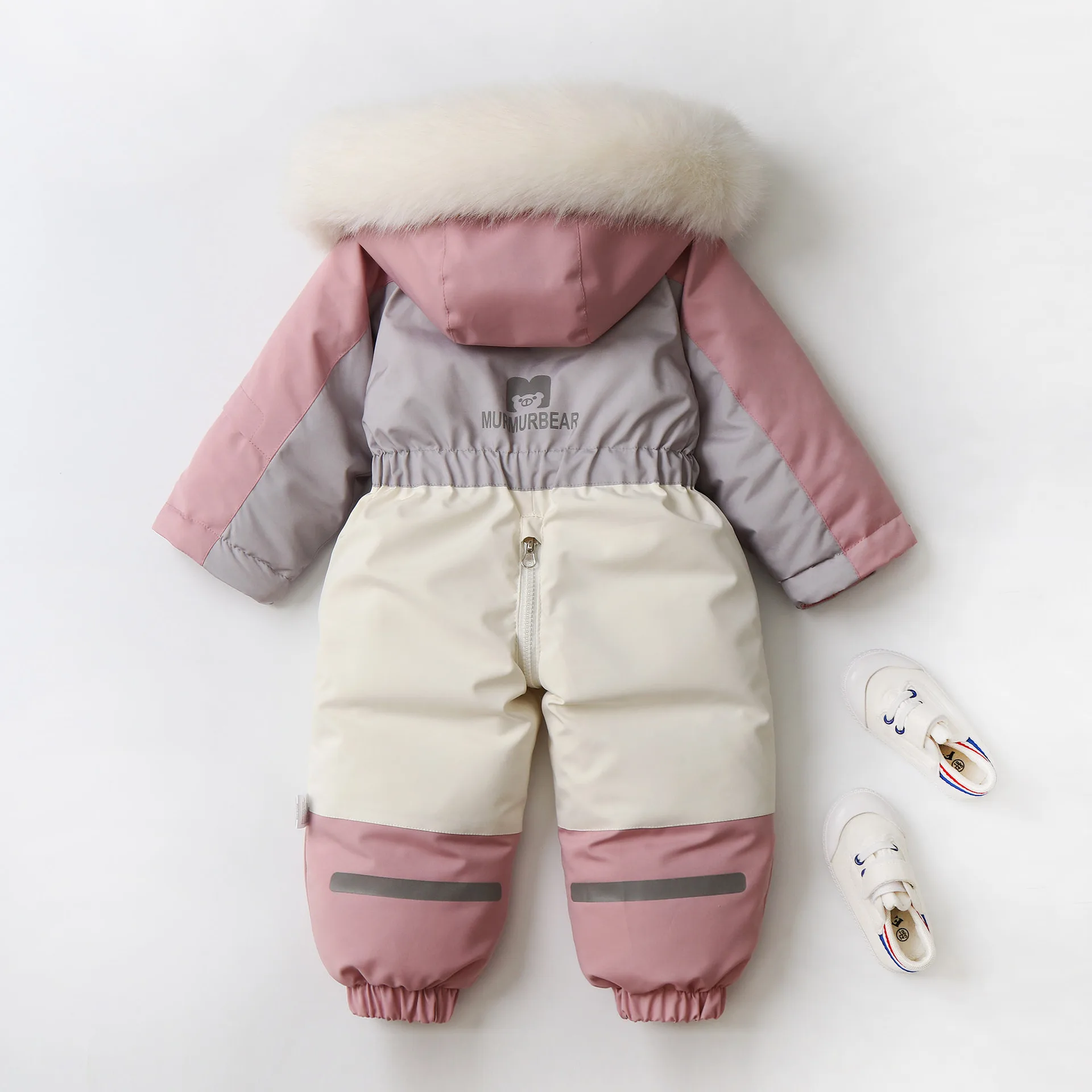 MILANCEL Mono de nieve infantil con forro piel y capucha para niño - imagen 5