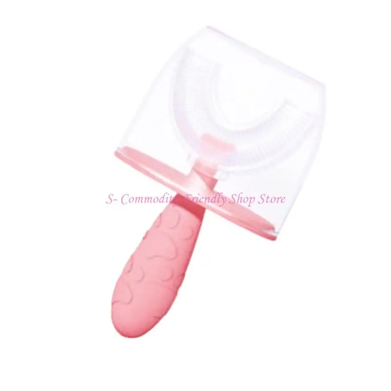 85ae Cepillo dental infantil de silicona masticable, cerdas suaves