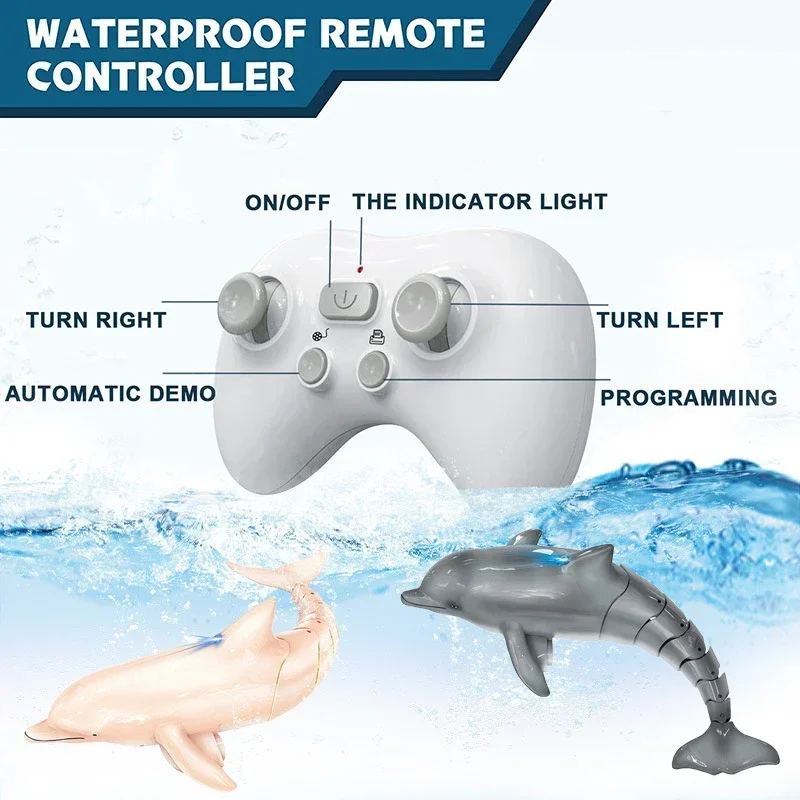 Barco RC teledirigido delfín acuático para niños - imagen 4