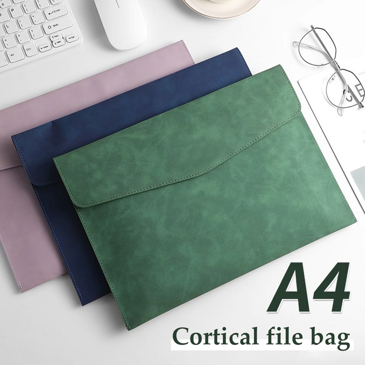 Bolsa de cuero impermeable para documentos A4 y A5