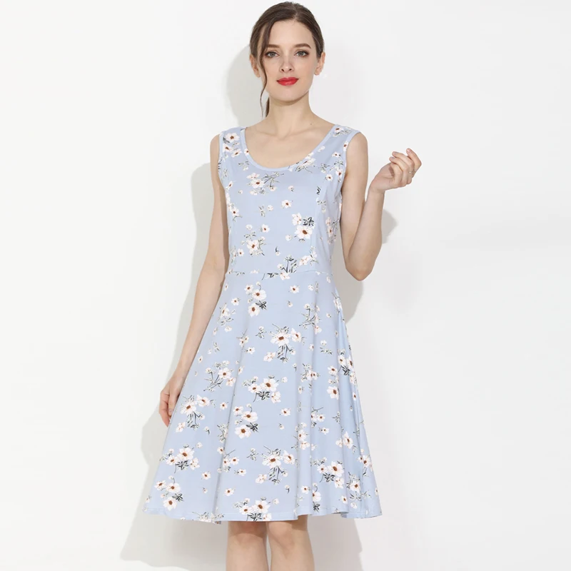 Vestido de maternidad de algodón sin mangas para verano - imagen 4