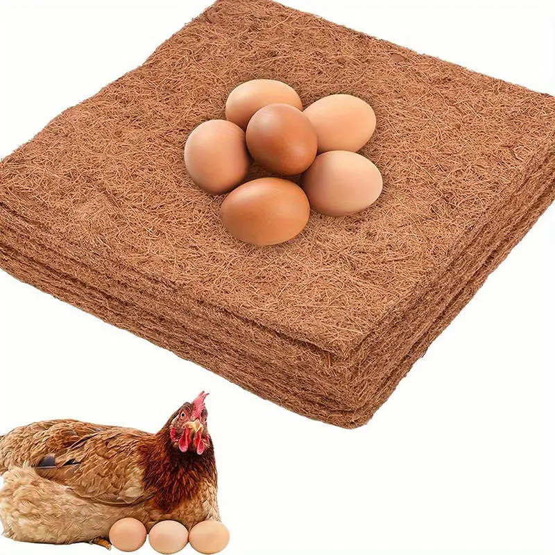 Alfombrillas reutilizables para nidos de gallinas en coco - imagen 3
