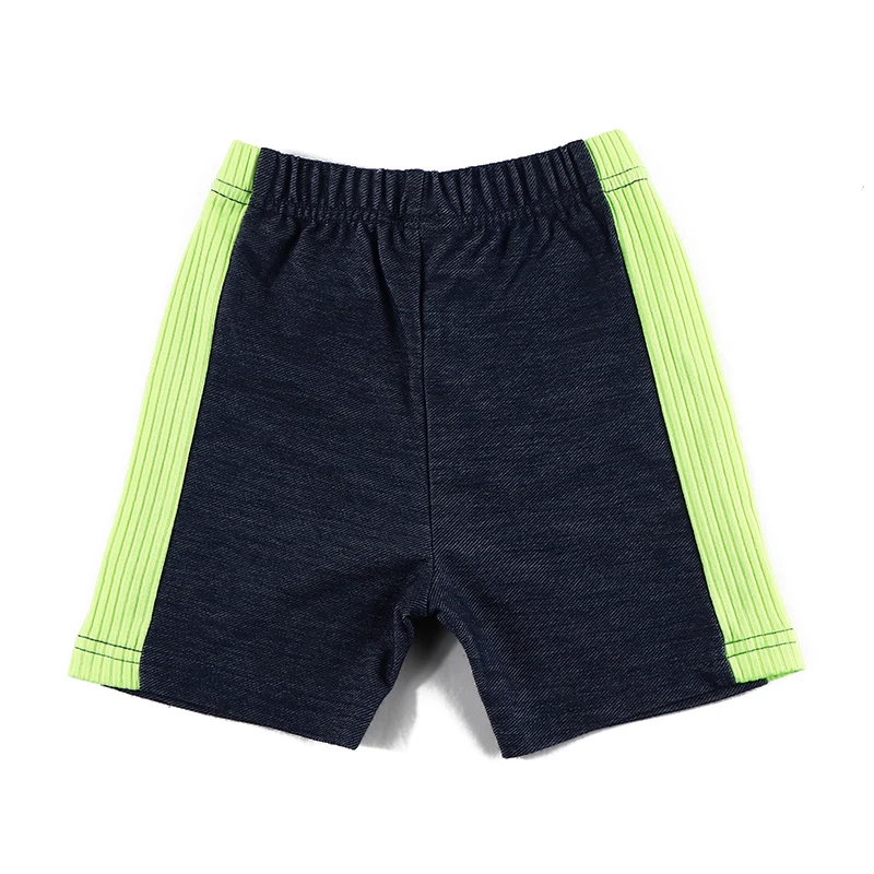 Pantalones cortos vaqueros verde neón niño y niña cintura elástica - imagen 3