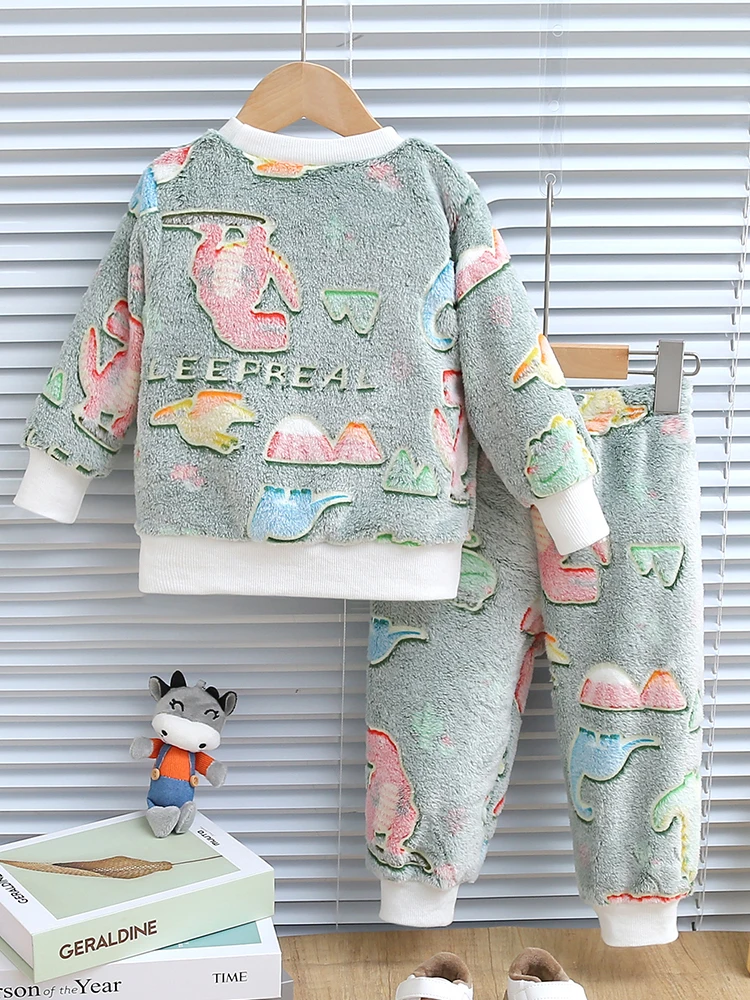 Conjunto felpa dinosaurio para bebé – Otoño invierno - imagen 2