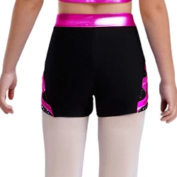 Pantalones cortos deportivos para danza y gimnasia con lazo