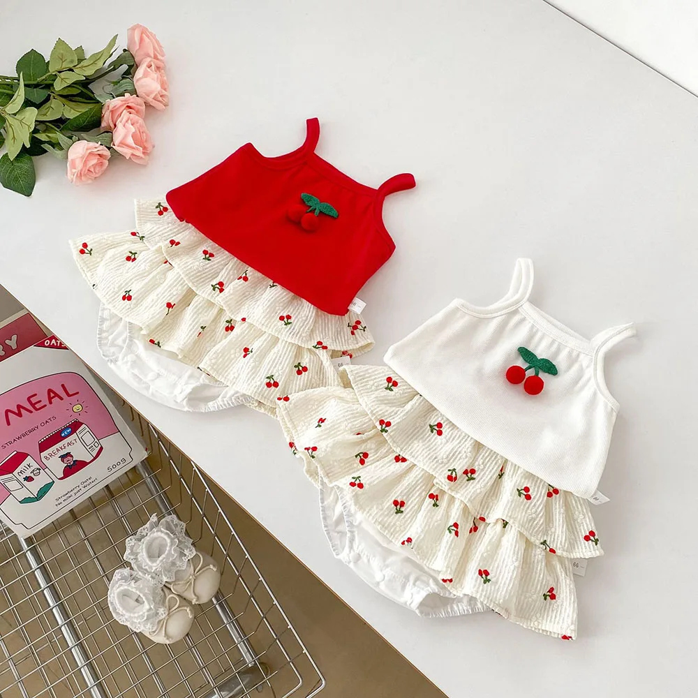 Conjunto bebé verano camisola lisa y bombachos con volantes frescos - imagen 4