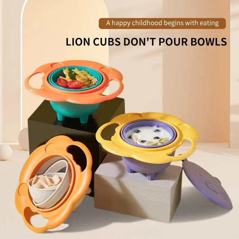 León Cuenco giratorio 360° infantil – Estable y anticaídas para bebés