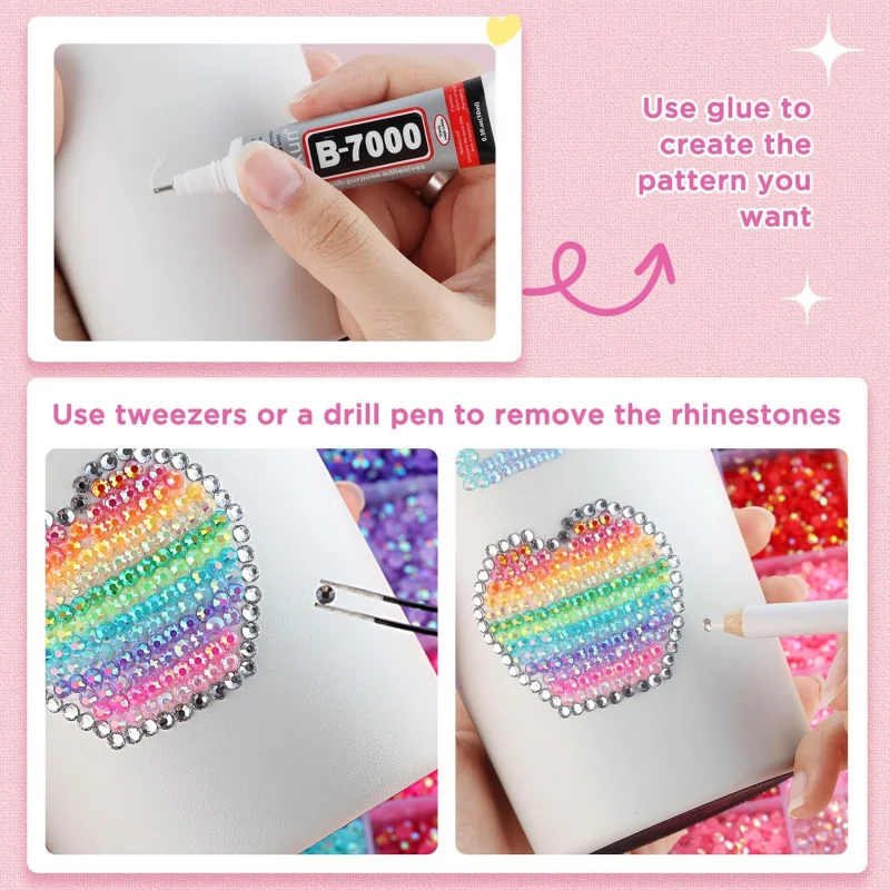 Diamantes de imitación planos para manualidades infantiles con pinzas - imagen 5