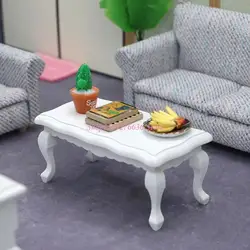 Muebles en miniatura de madera para sala de estar estilo café