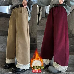 Pantalones acolchados de pana para niños de invierno