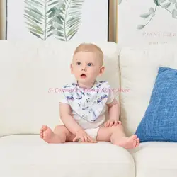 Babero bandana infantil de algodón en triángulo