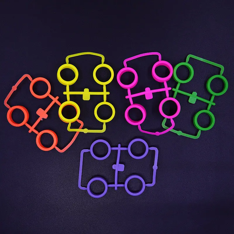 Neumáticos Mini 4WD amarillos fluorescentes hechos a mano
