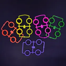 Neumáticos Mini 4WD amarillos fluorescentes hechos a mano