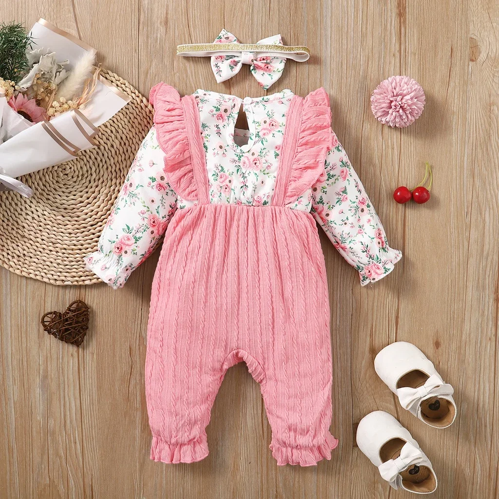Body floral con lazo para niña - Manga larga suave - imagen 2