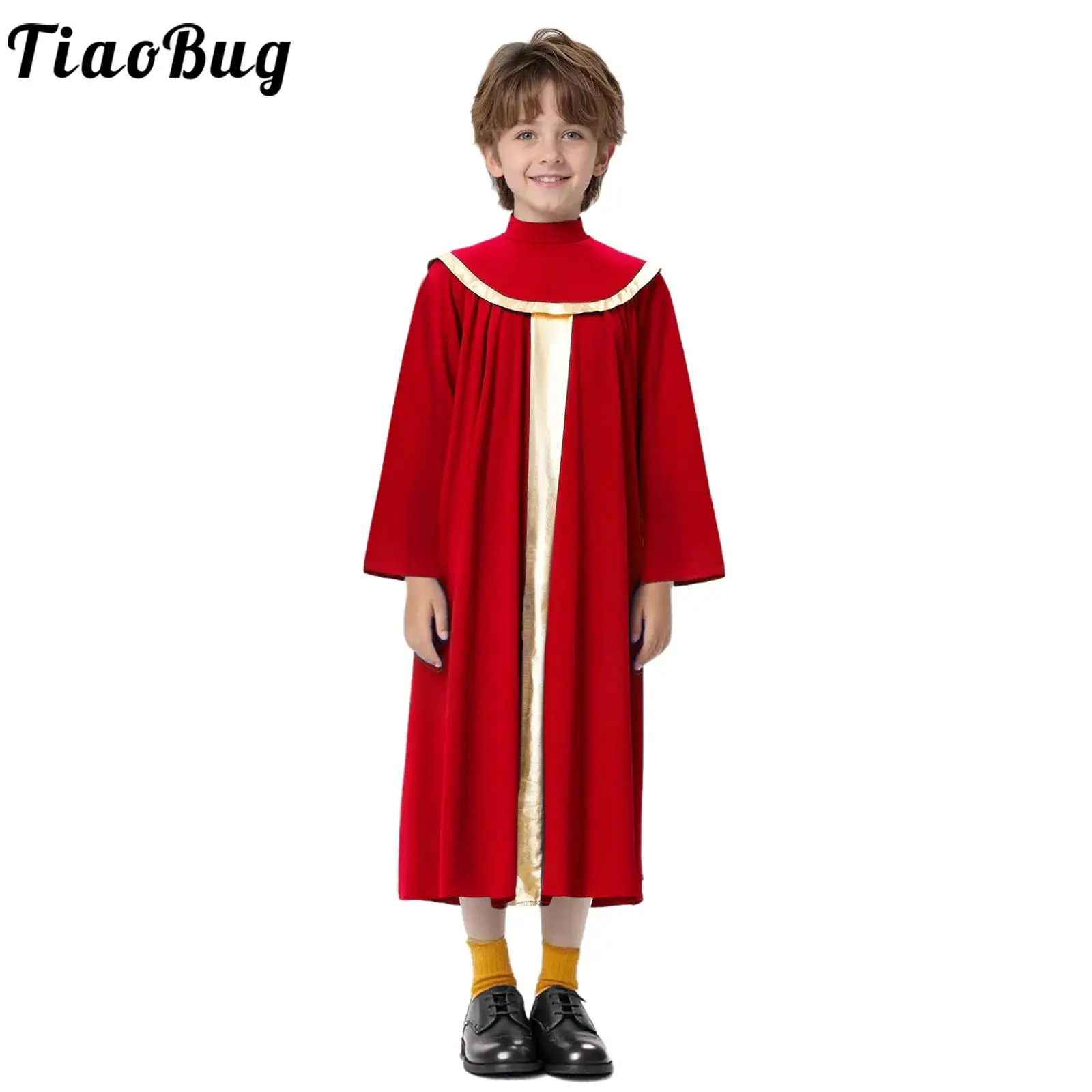 Traje de pastor metalizado niño – Disfraz litúrgico baile Halloween - imagen 4