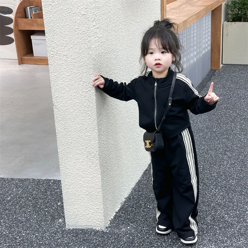 Conjunto a rayas niña: camiseta manga larga y pantalón - imagen 5