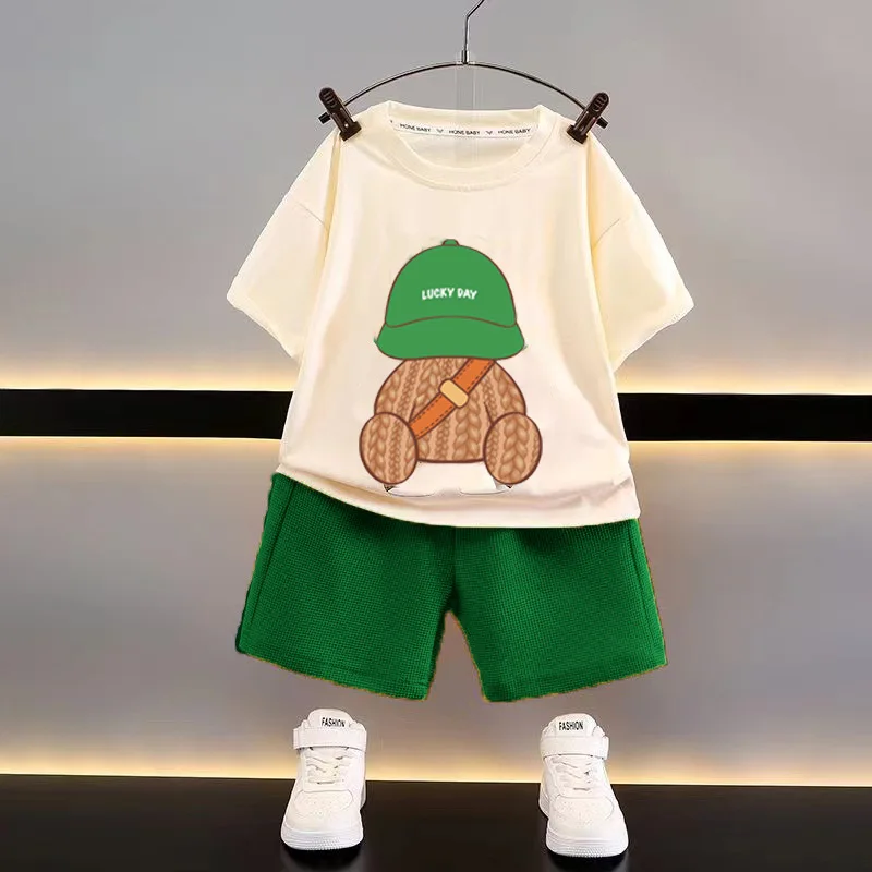 Conjunto de verano para niños: camiseta suelta y pantalón corto - imagen 2