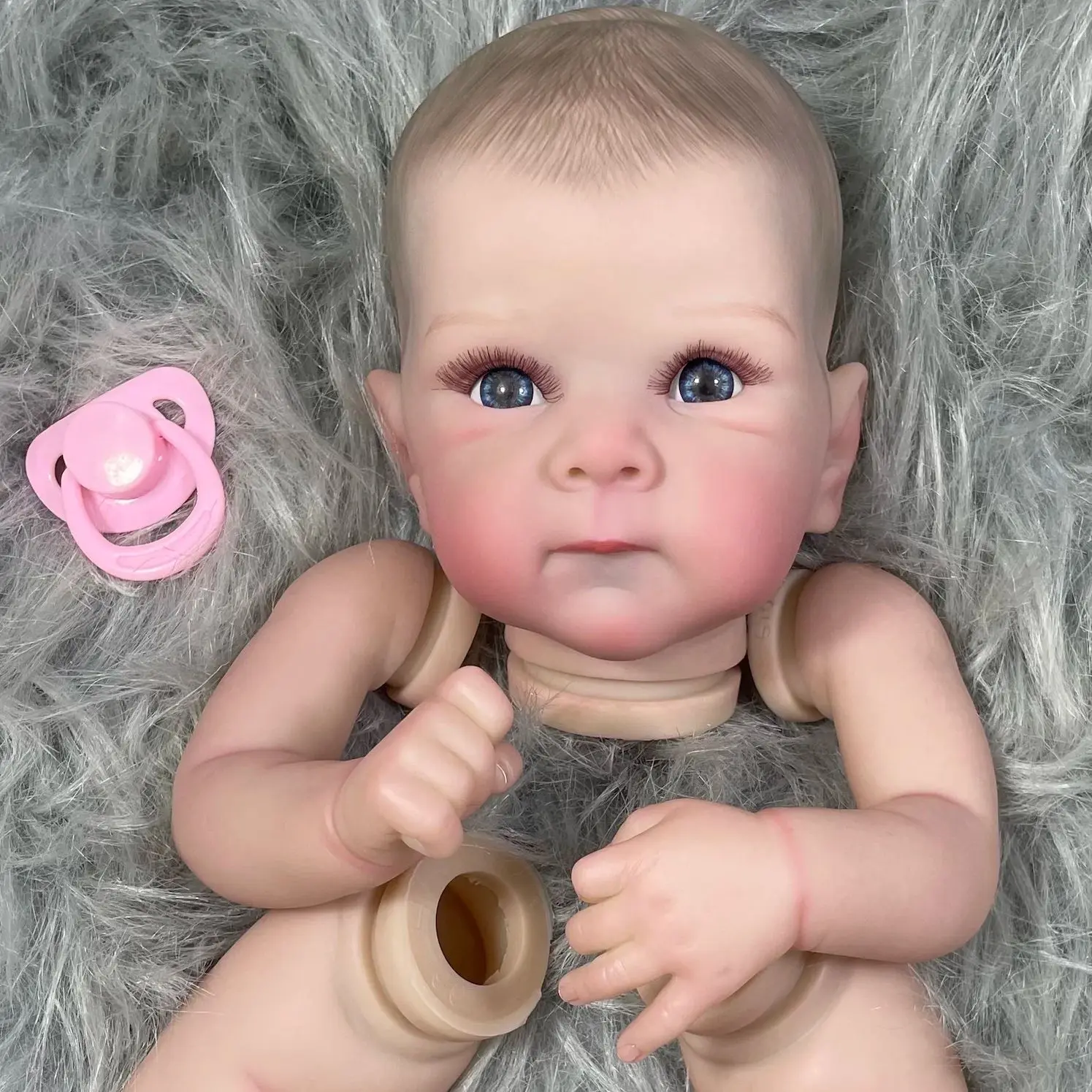 Muñeca reborn Bettie MRB ya pintada con pestañas de vinilo para regalo - imagen 2