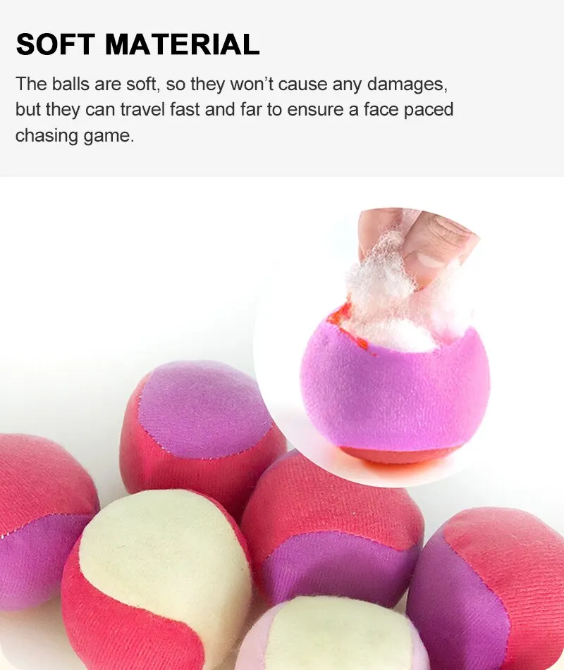 Pelotas blandas incluidas en el set de juego
