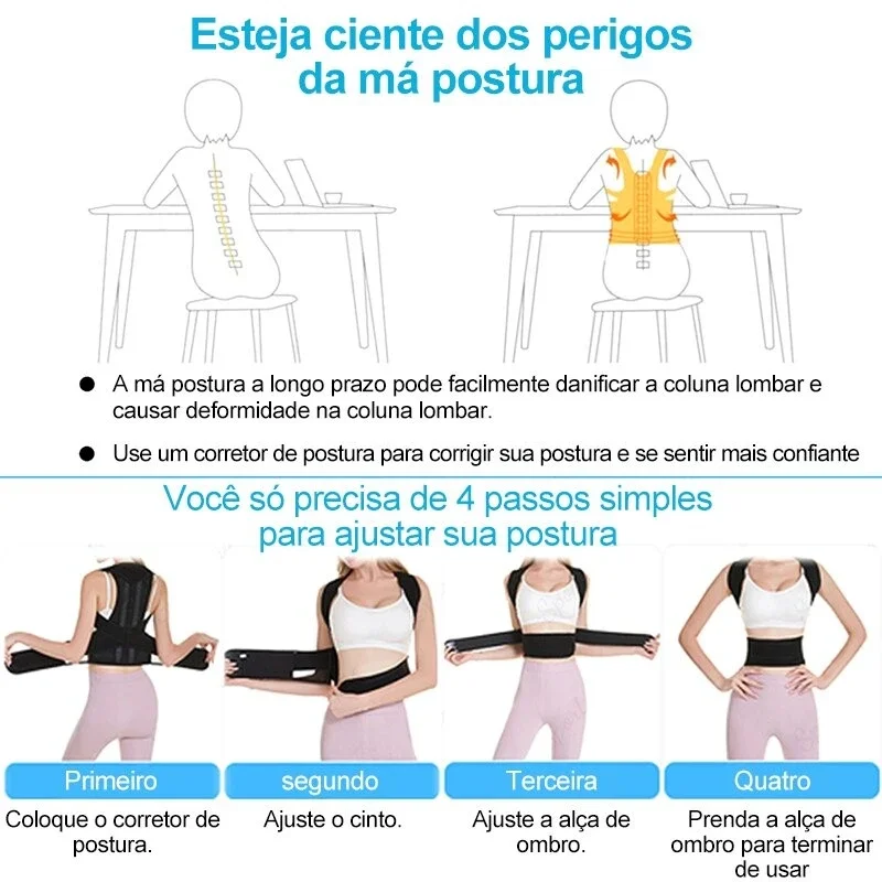 Corrector de postura lumbar infantil con chaleco ajustable - imagen 3