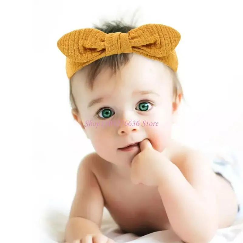 Diademas con lazos grandes para recién nacido – unisex fotos bebé - imagen 2