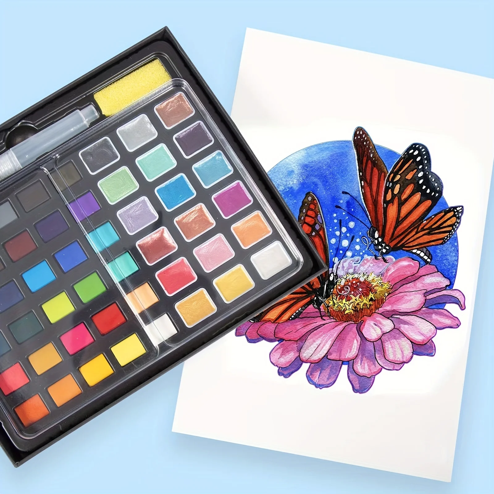 Acuarelas nacaradas para niños – Set de pintura artística - imagen 4