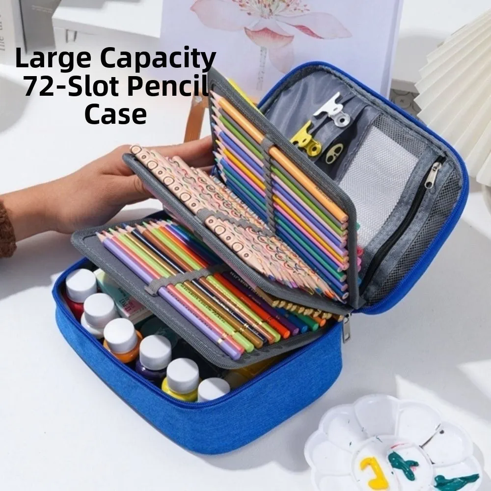 Estuche para lápices de tela Oxford portátil, gran capacidad - imagen 4