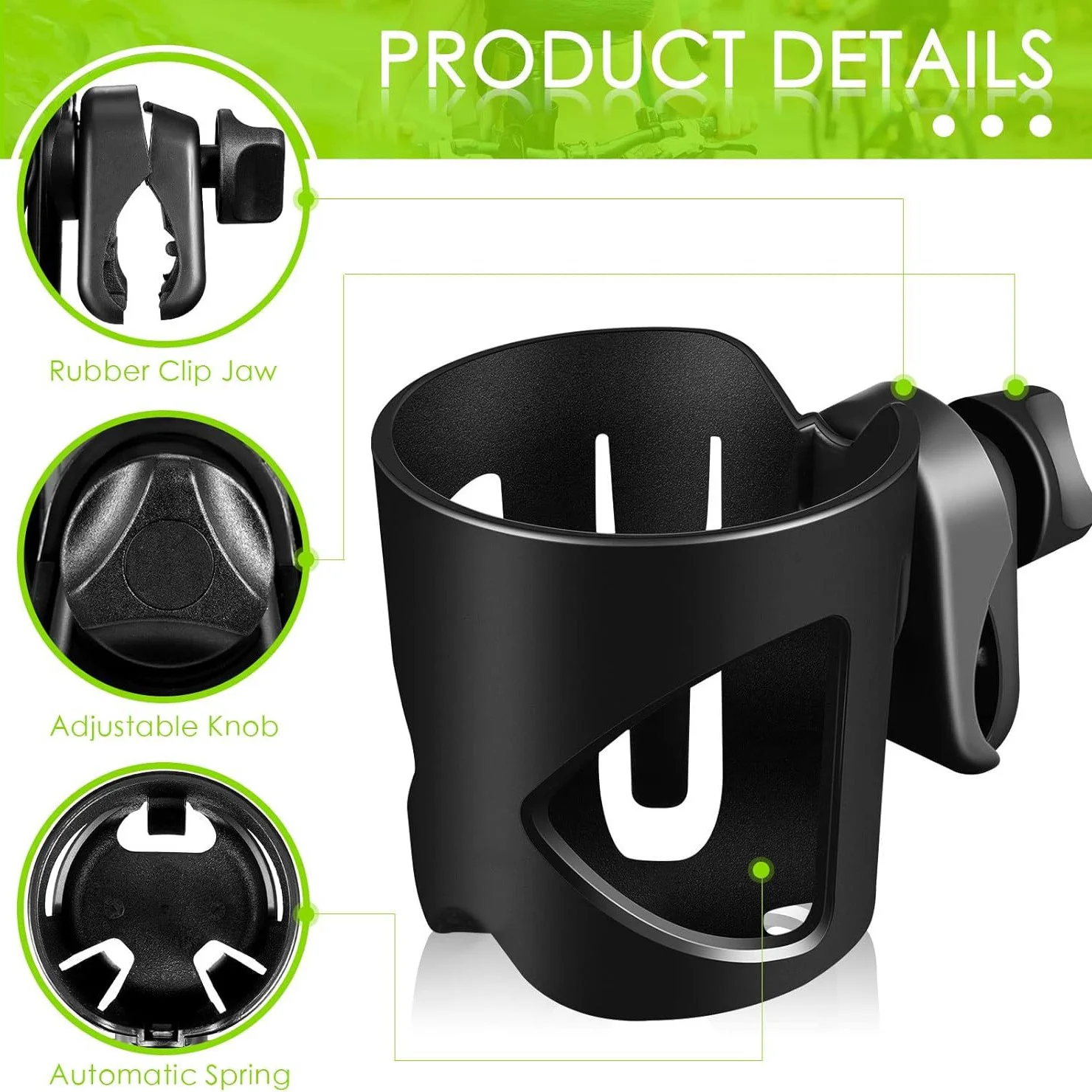 Portavasos para moto con clip giratorio sujetabotellas - imagen 4