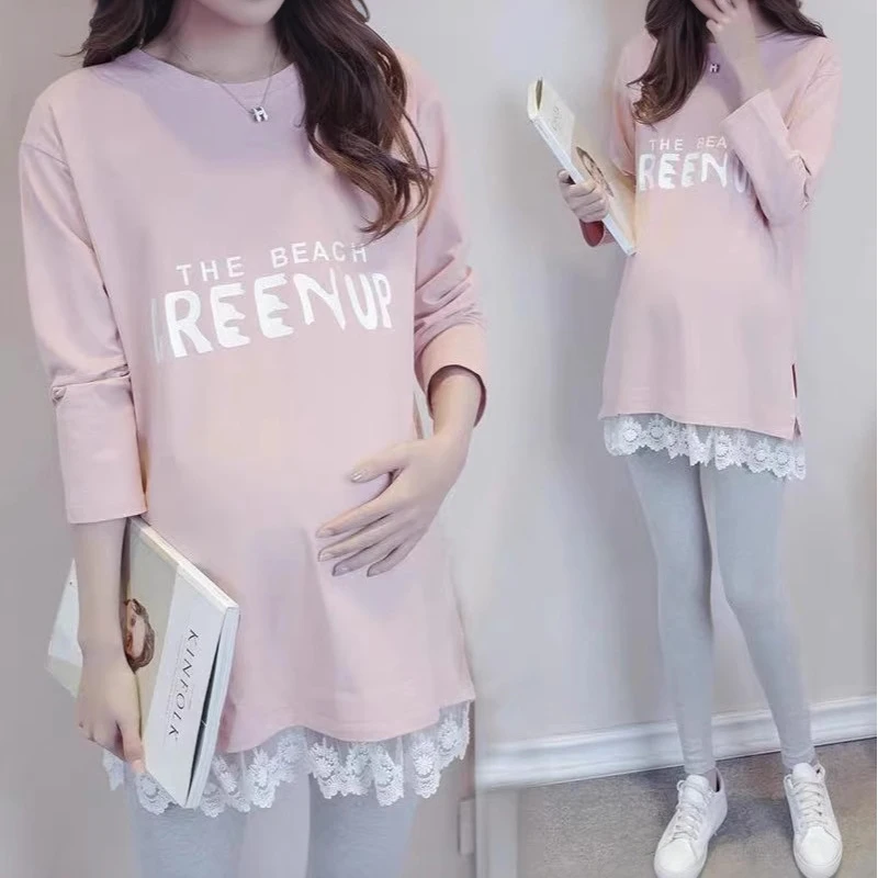 Camisetas premamá manga corta para embarazo y lactancia - imagen 3