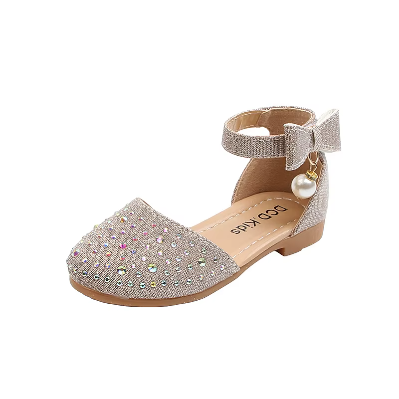 Sandalias de playa para niñas estilo princesa con diamantes - imagen 4
