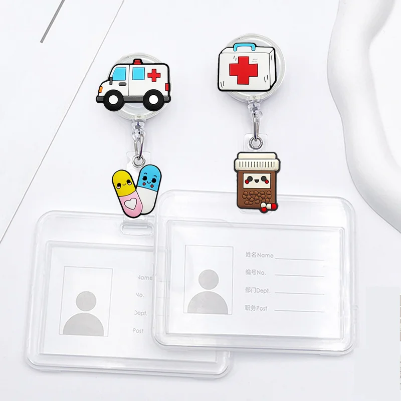 Portatarjetas de identificación retráctil con pinza metálica - imagen 2