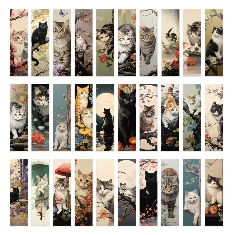 Marcapáginas de gato estilo japonés para niños y estudiantes - imagen 2