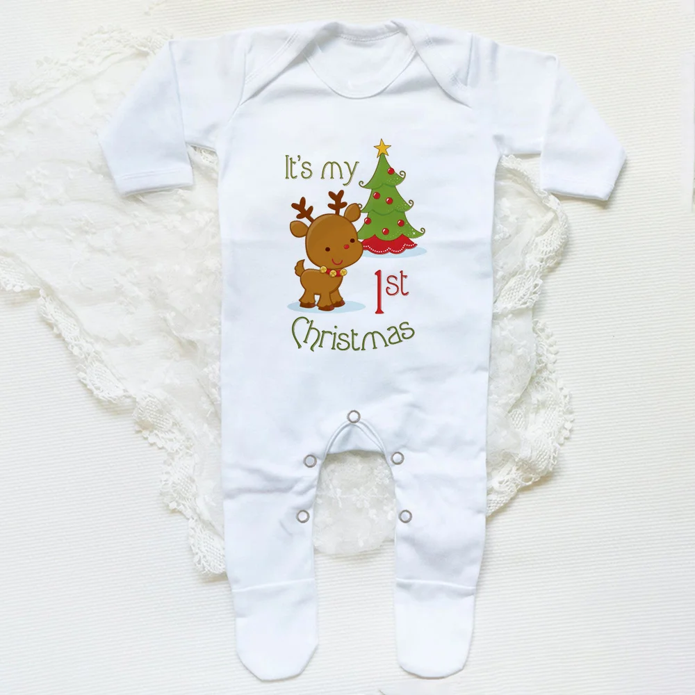 Body bebé navideño de manga larga My 1st Christmas para dormir - imagen 5