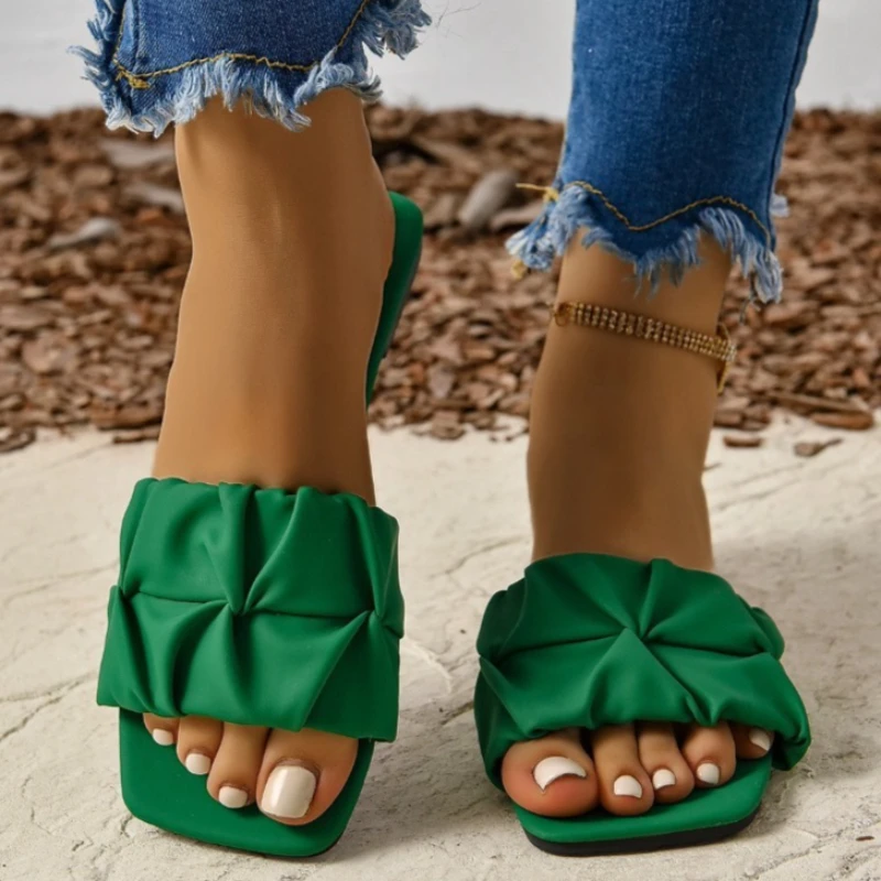 Sandalias de mujer verdes estilo coreano tallas 35-42 - imagen 5