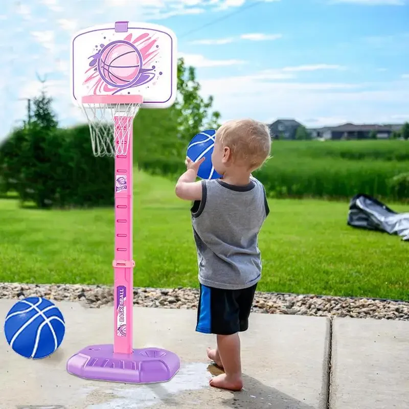 Juego de aro baloncesto ajustable para niños: lanzador portátil - imagen 5