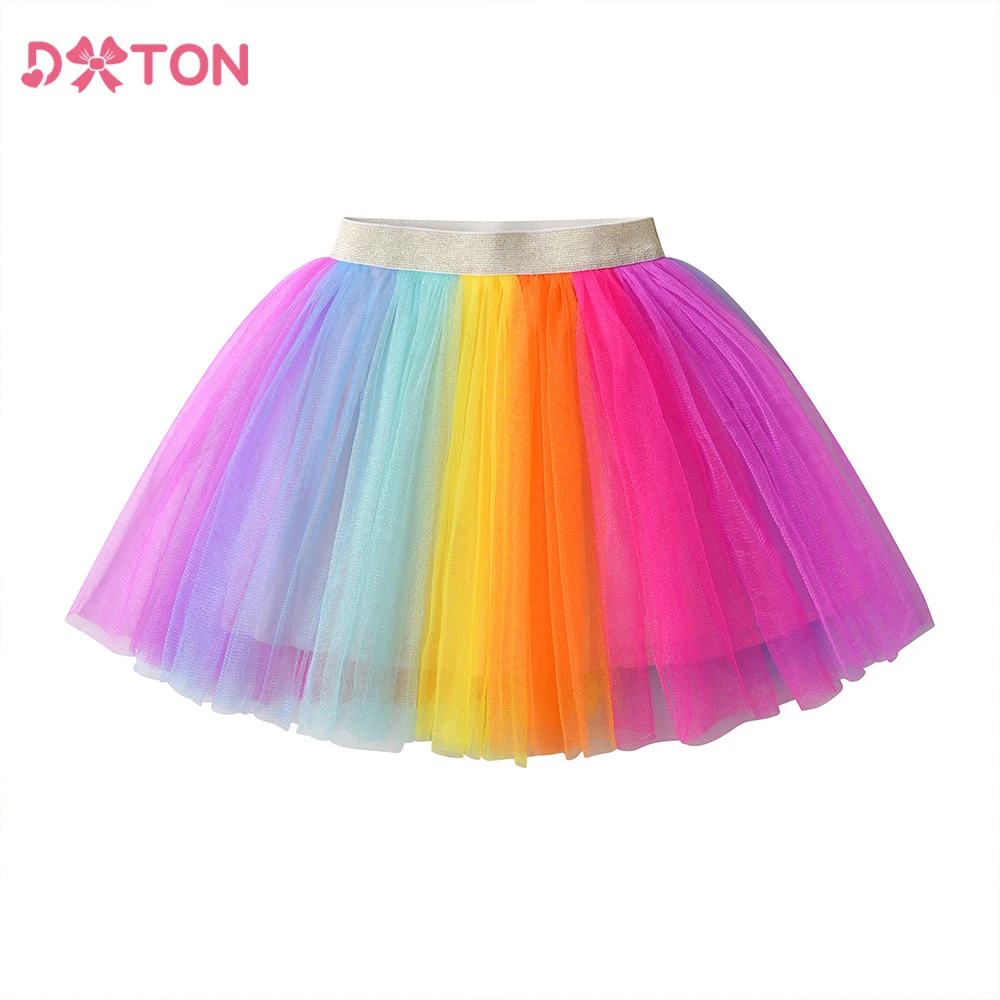DXTON falda tutú de princesa con tul multicolor para niñas - imagen 2
