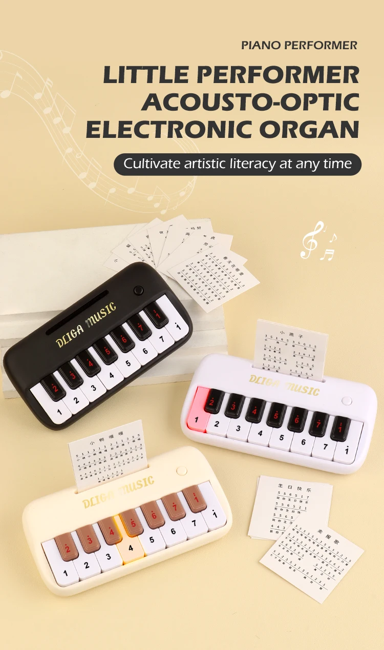 Mini teclado eléctrico con diseño de juguete