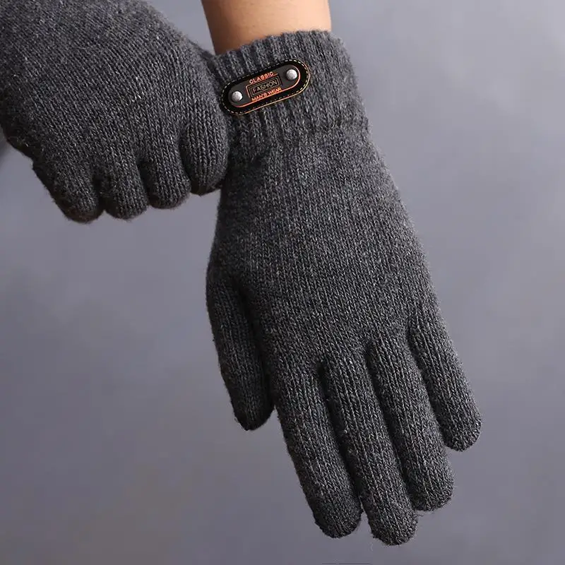 Guantes infantiles táctiles de doble capa para invierno y frío