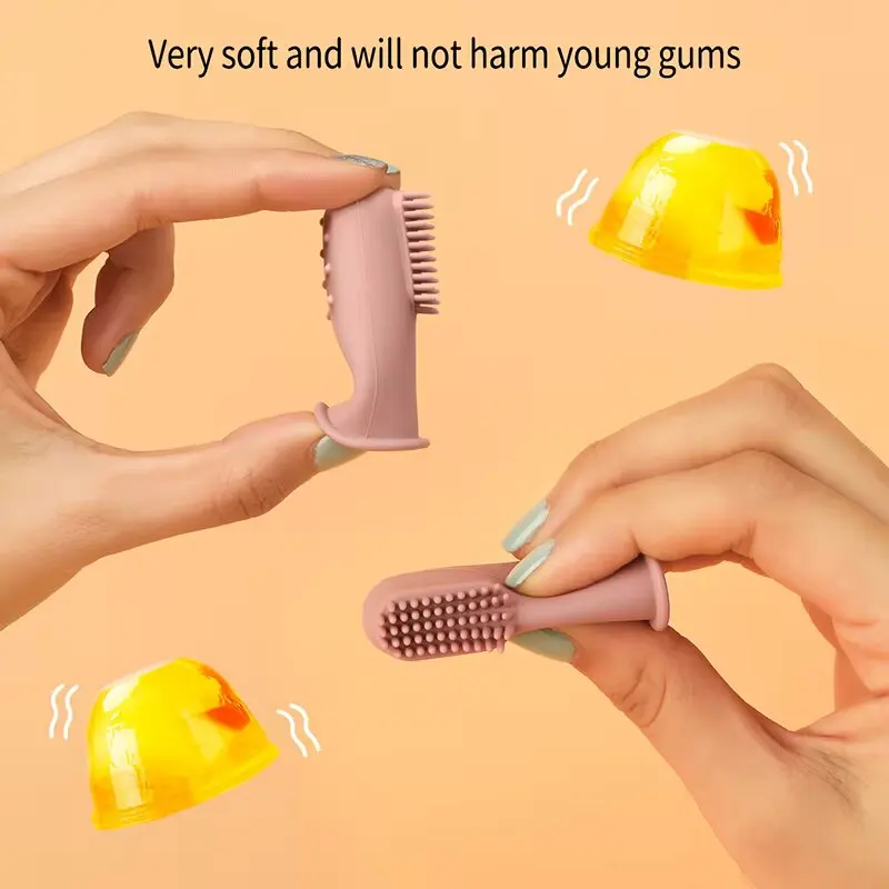 Cepillo silicona para dientes de leche bebé – Suave y transparente - imagen 5