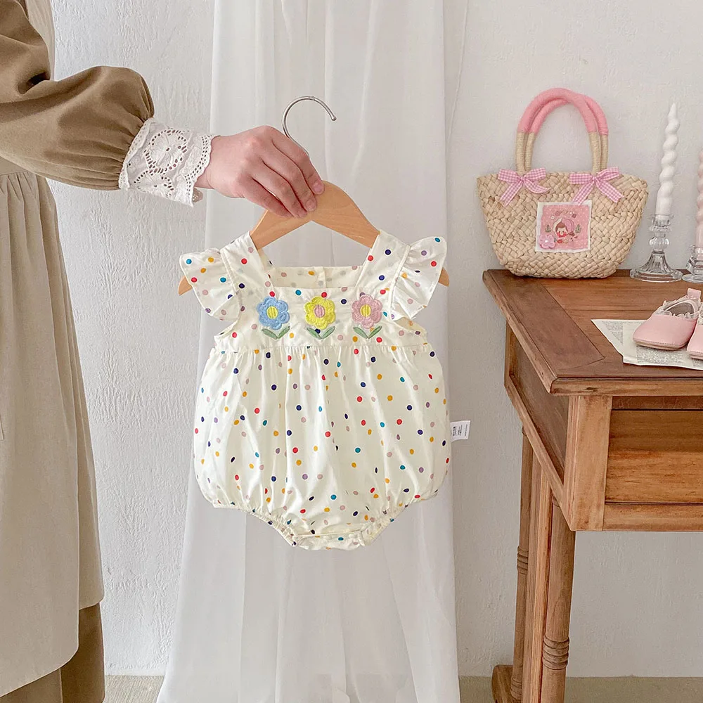 MILANCEL Body bordado floral para bebé niña – Verano