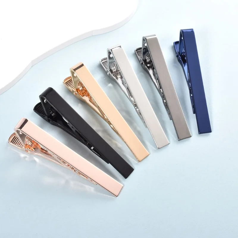 Clip de corbata latón minimalista para hombre – Regalo elegante boda - imagen 2