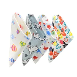 Babero bandana de algodón con diseños de animales para bebé