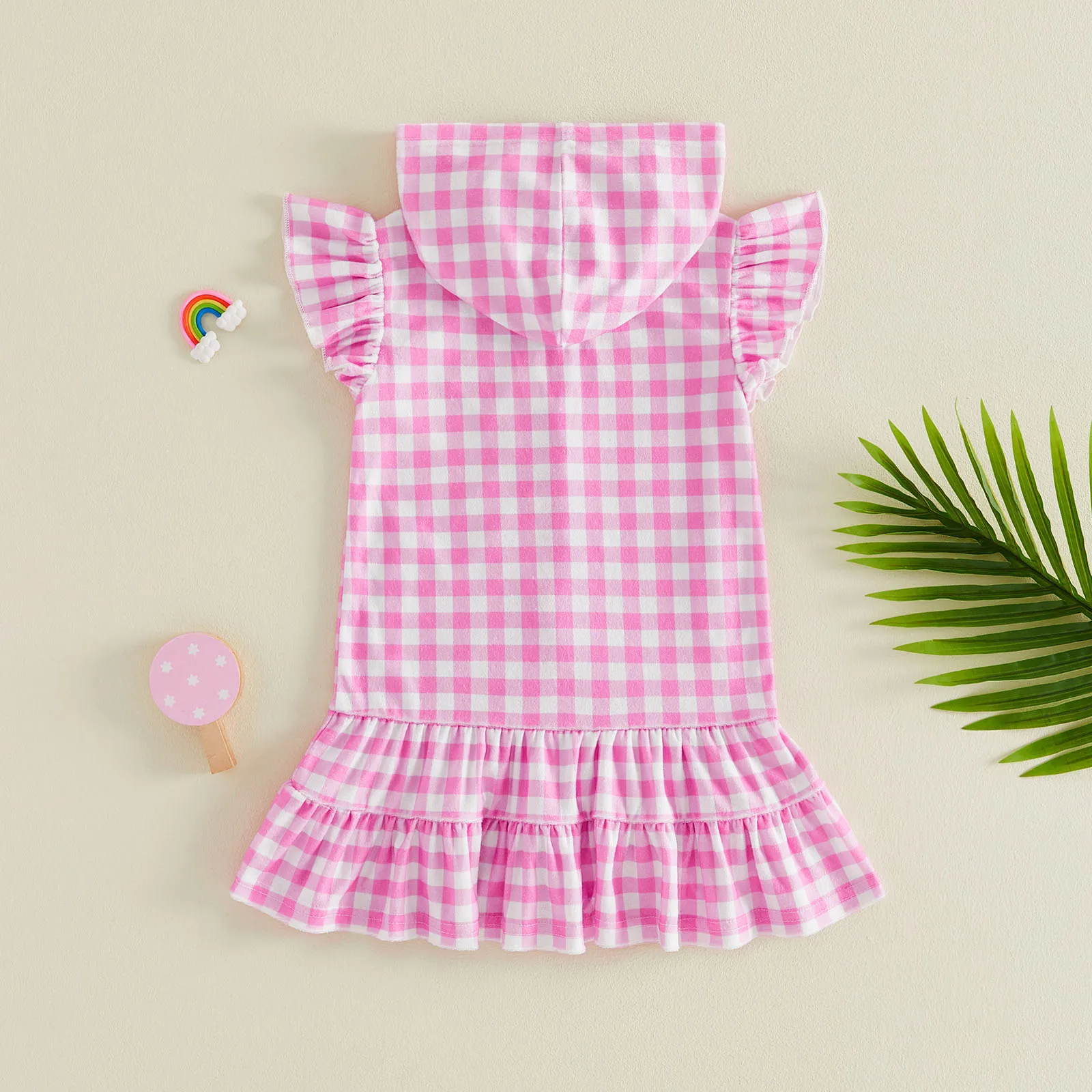 Vestido de toalla playa infantil con capucha y cremallera - imagen 2