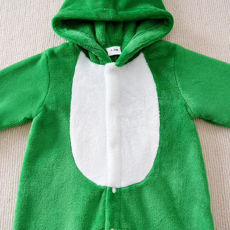 Pelele de bebé recién nacido de franela doble cara de invierno unisex - imagen 3