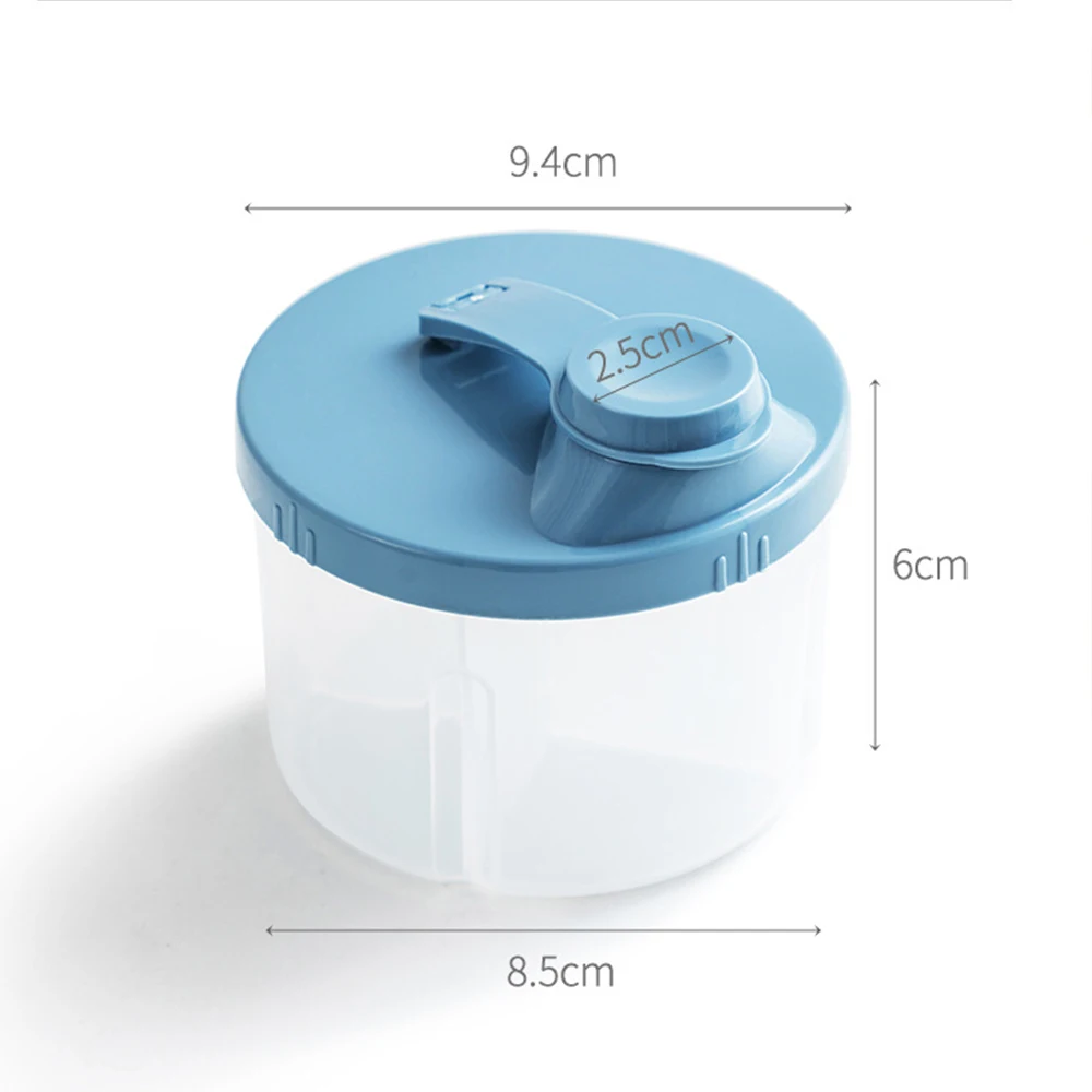 Caja de leche en polvo portátil con compartimentos rotativos lavable
