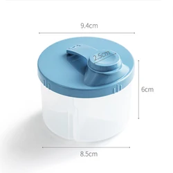 Caja de leche en polvo portátil con compartimentos rotativos lavable